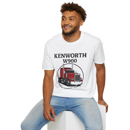 Kenworth W900 Truck T-Shirt — Red Semi Tractor Graphic Tee for Truckers & Enthusiasts