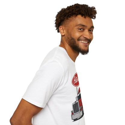 Peterbilt Red Semi Truck T-Shirt — Classic Logo Trucker Tee