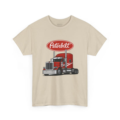 Peterbilt Red Semi Truck Graphic T-Shirt — Trucker Tee for Drivers & Fans