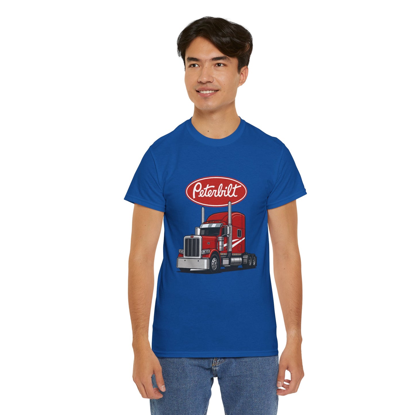 Peterbilt Red Semi Truck Graphic T-Shirt — Trucker Tee for Drivers & Fans