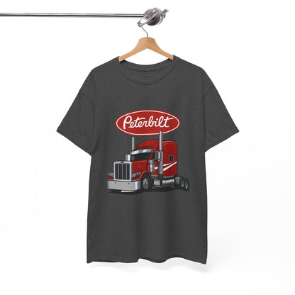 Peterbilt Red Semi Truck Graphic T-Shirt — Trucker Tee for Drivers & Fans