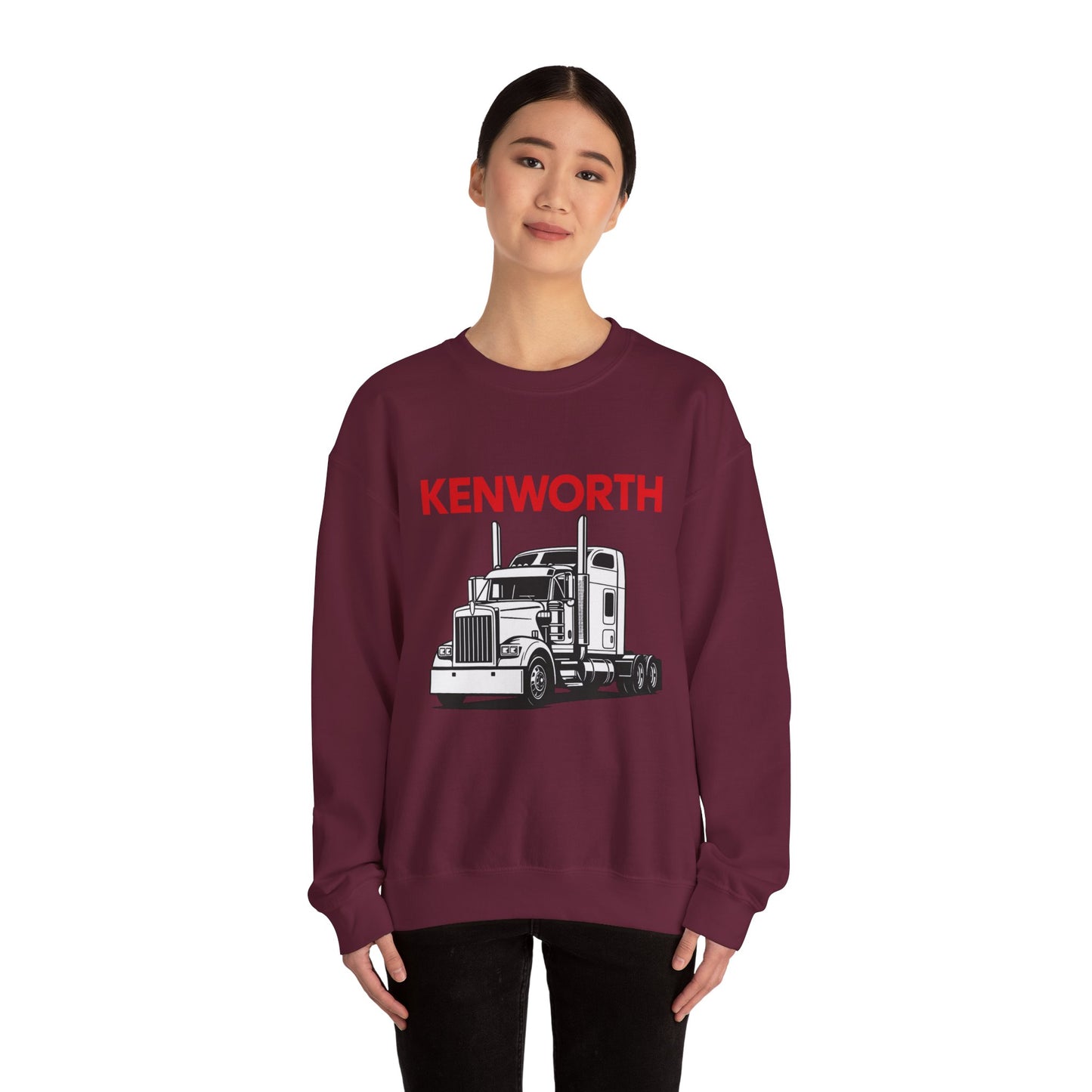 Kenworth Semi Truck Crewneck Sweatshirt — Classic Trucker Graphic