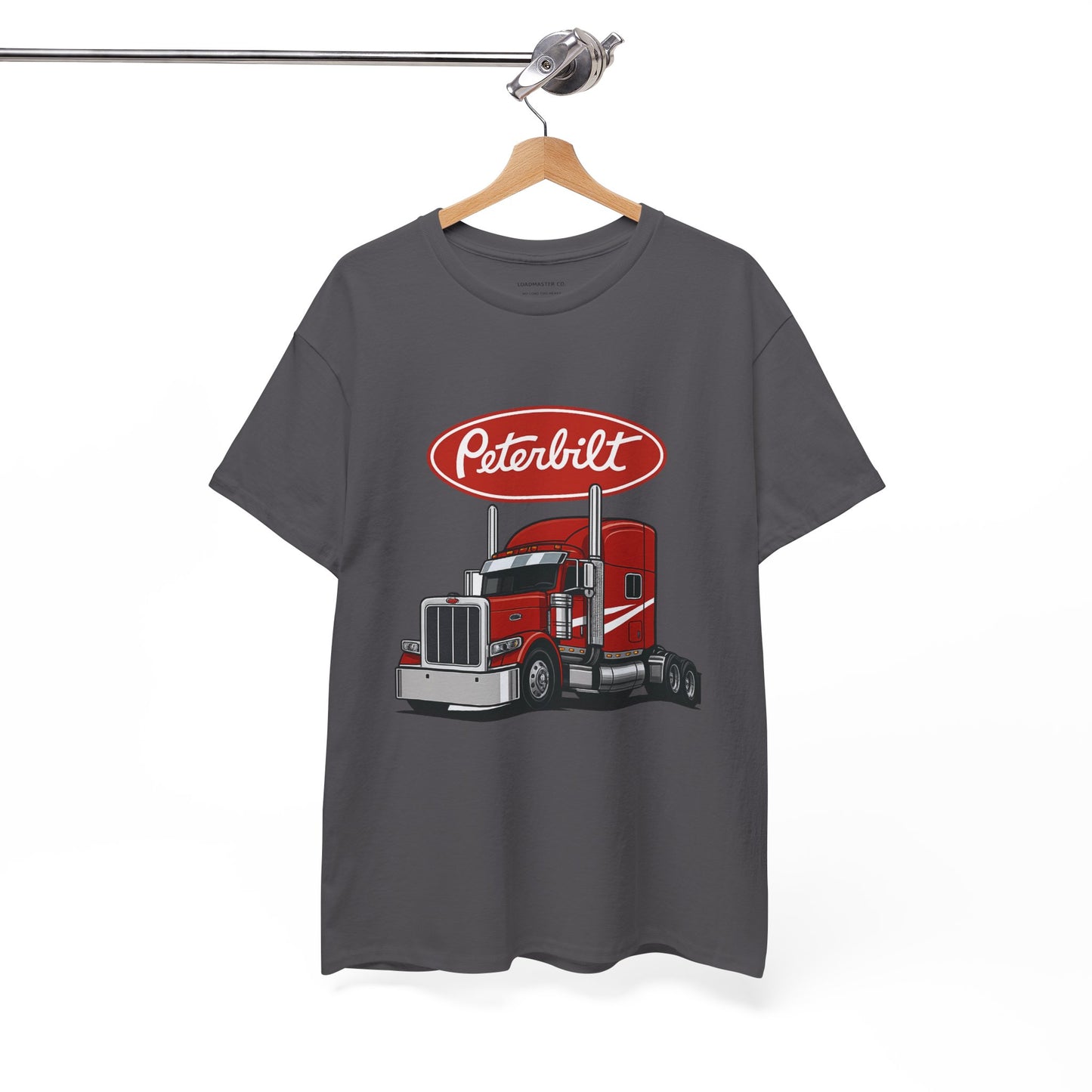 Peterbilt Red Semi Truck Graphic T-Shirt — Trucker Tee for Drivers & Fans