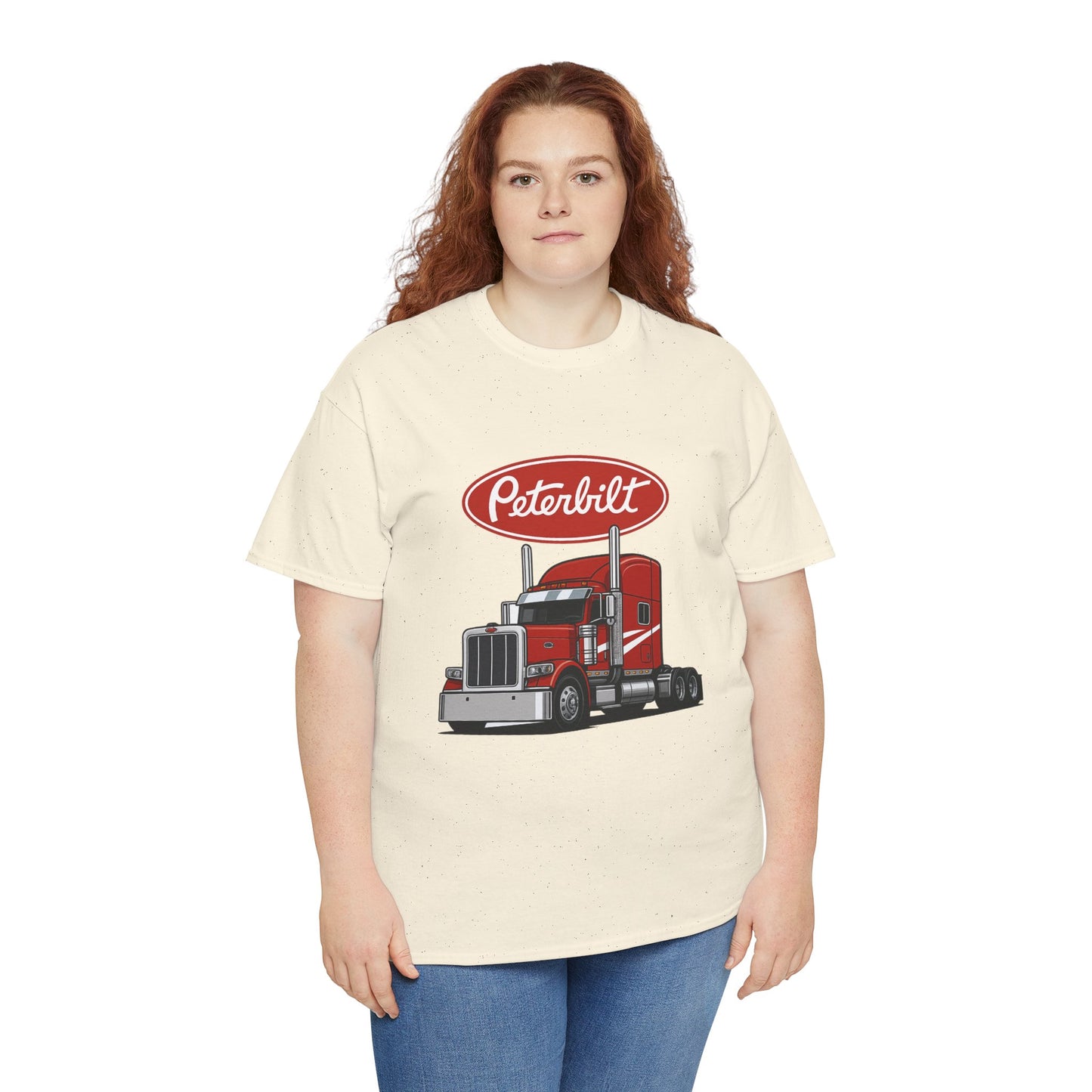 Peterbilt Red Semi Truck Graphic T-Shirt — Trucker Tee for Drivers & Fans