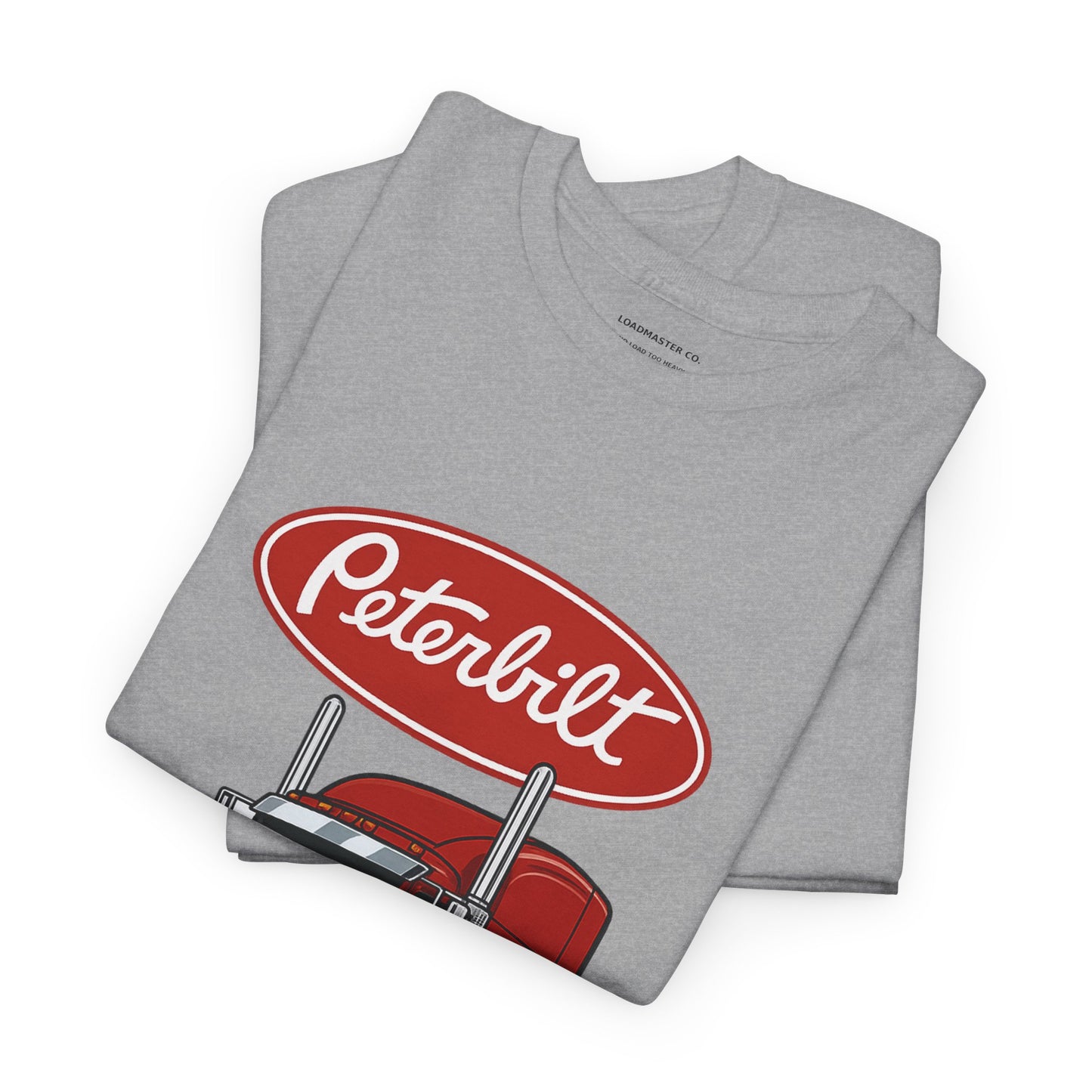 Peterbilt Red Semi Truck Graphic T-Shirt — Trucker Tee for Drivers & Fans