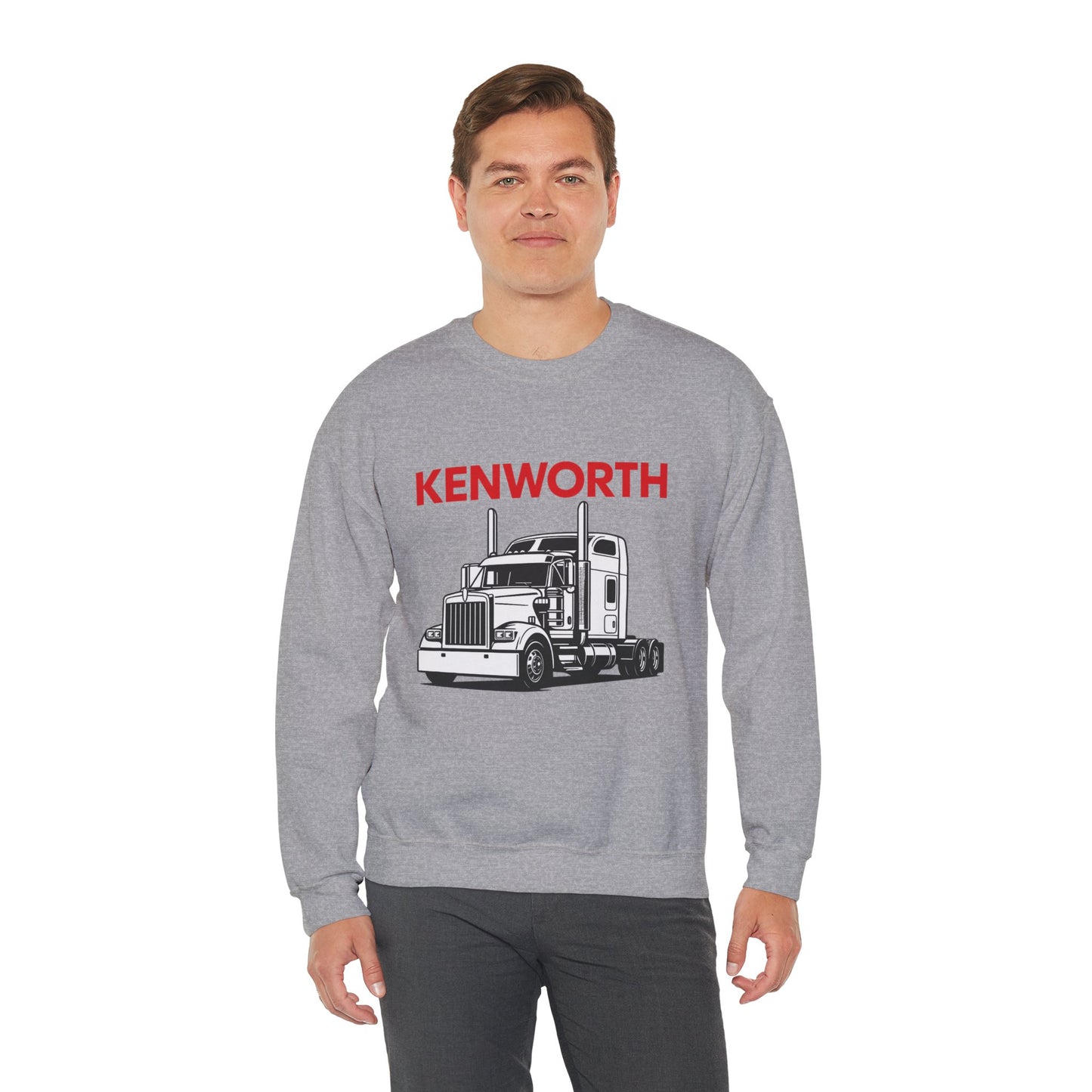 Kenworth Semi Truck Crewneck Sweatshirt — Classic Trucker Graphic