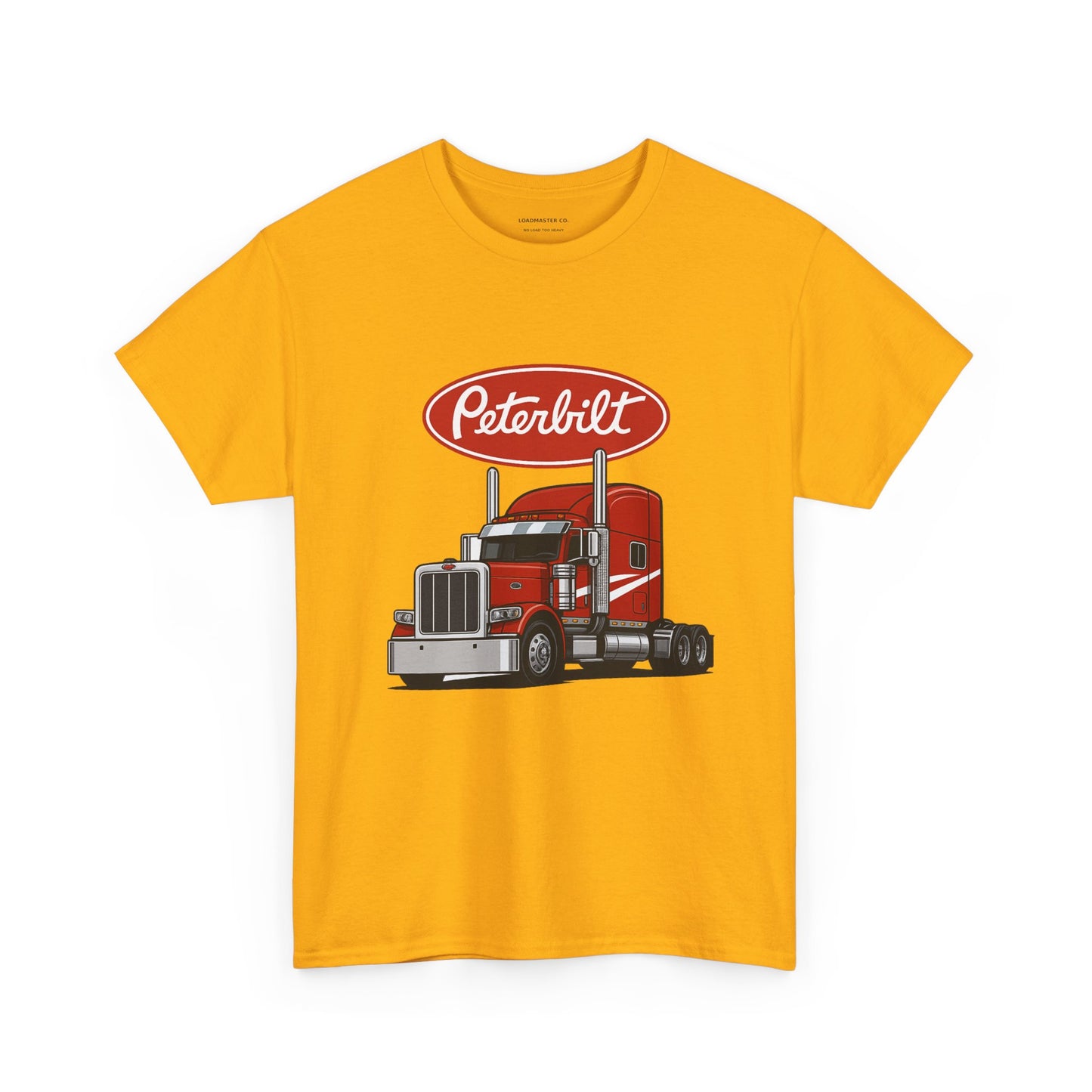 Peterbilt Red Semi Truck Graphic T-Shirt — Trucker Tee for Drivers & Fans