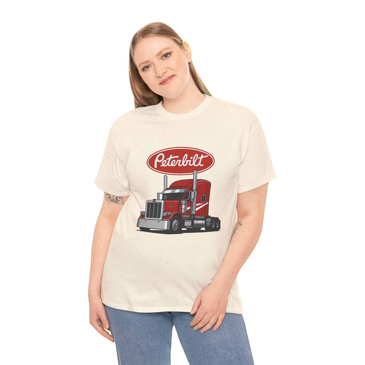 Peterbilt Red Semi Truck Graphic T-Shirt — Trucker Tee for Drivers & Fans