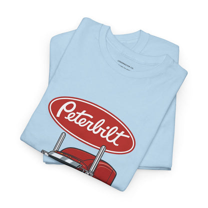 Peterbilt Red Semi Truck Graphic T-Shirt — Trucker Tee for Drivers & Fans